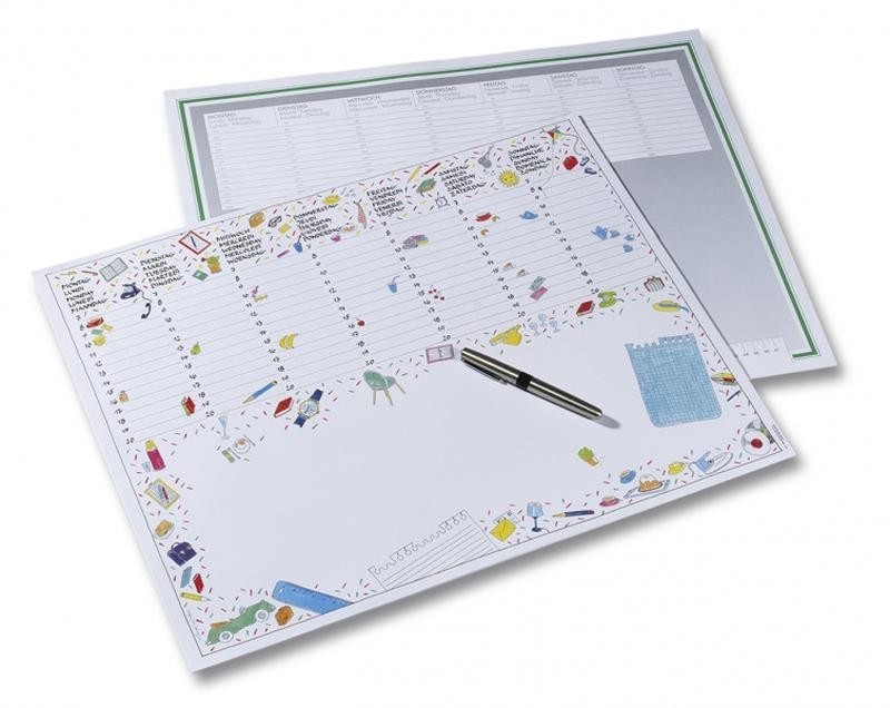 Schreibunterlage, 90g/m², 56x44cm 20 Blatt, 4-farbig bedruckt