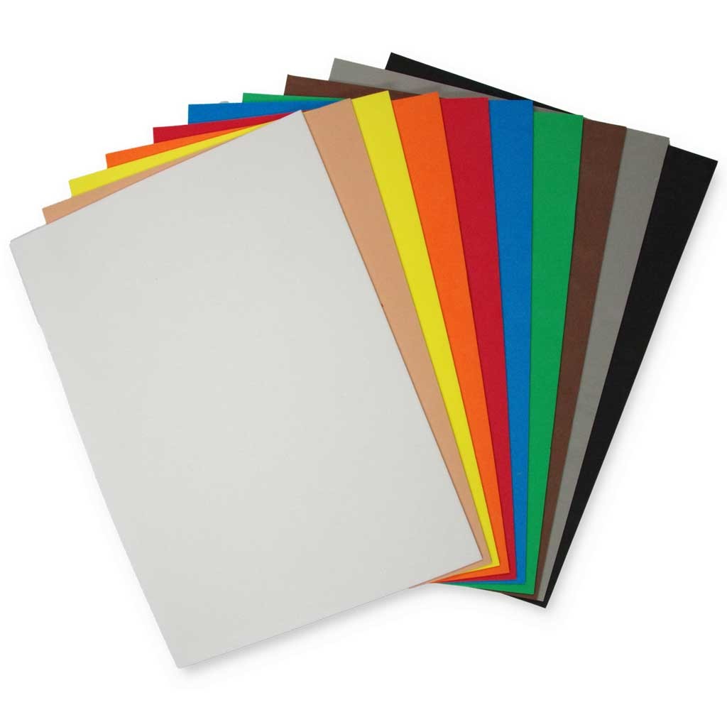 Moosgummi A4, 10 Blatt farbig sortiert