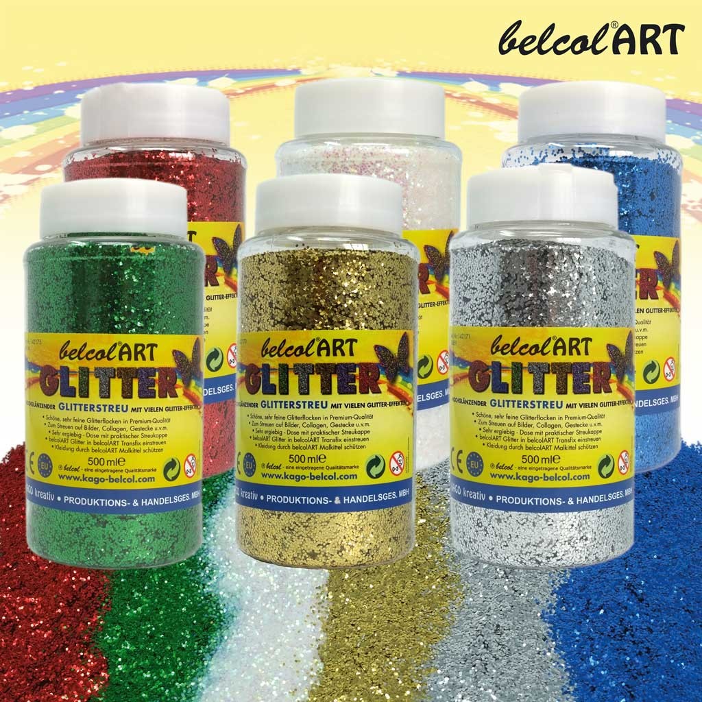 belcolART Streuglitter 500ml Grün