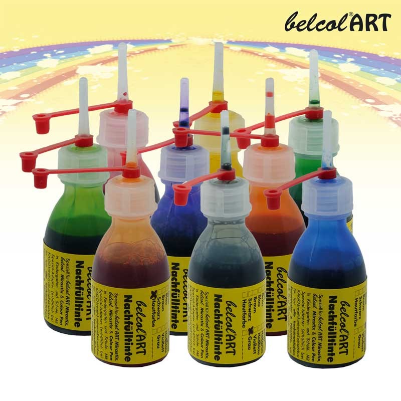 belcolART Nachfülltinte 50 ml in 13 Farben lieferbar