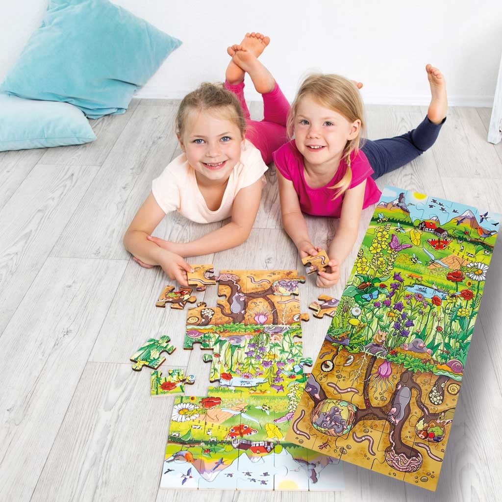 Bodenpuzzle „Entdecke die Blumenwiese“