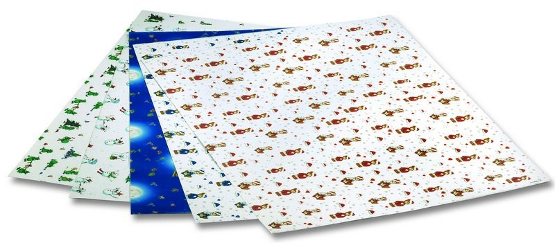 Transparentpapier 115g/m², 50,5x70cm 10 Bogen, WEIHNACHTEN I" sortiert"