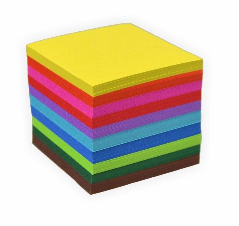 Faltblätter 70g/m², 10x10cm 100 Blatt, farbig sortiert