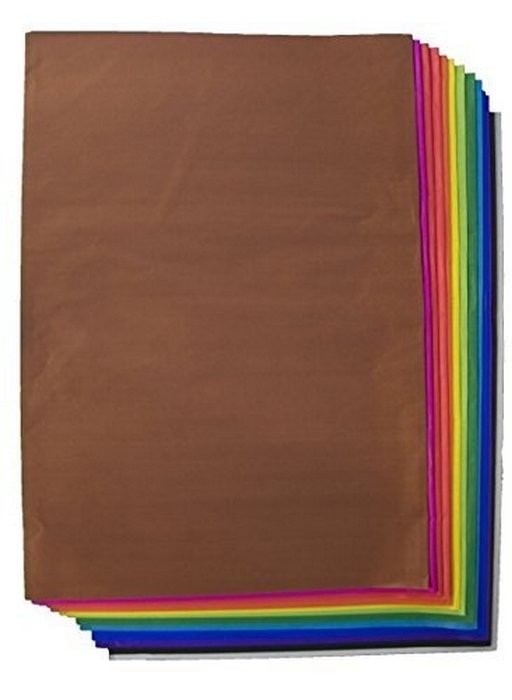 Blumenseide 20g/m², 50x70cm, 130 Bogen eingerollt, farbig sortiert