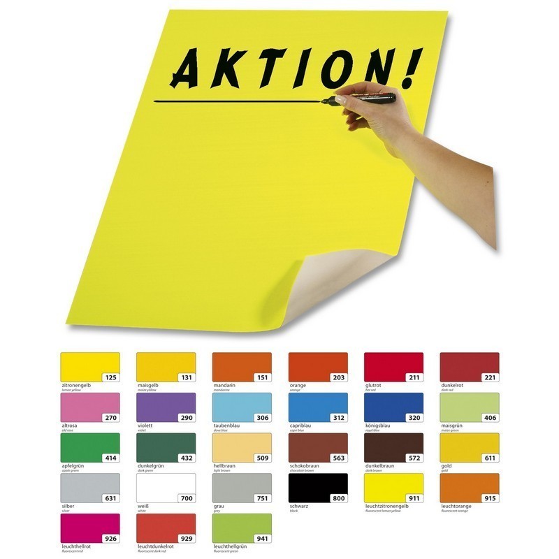 Plakatkarton 380g/m², 48x68cm, 10 Bogen silber