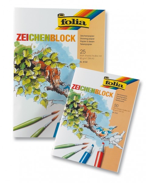Zeichenblock, 80g/m², DIN A3 25 Blatt, weiß