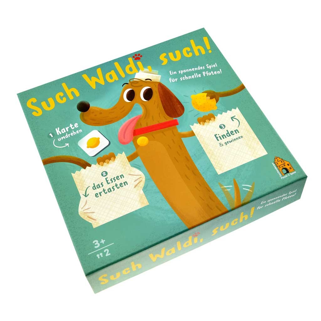 Such Waldi, such! Spiel mit 18 verschiedenen Lebensmitteln