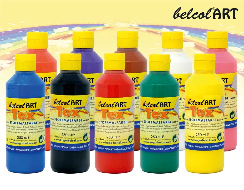 belcolART TEX Stoffmalfarbe 250ml in 13 Farben lieferbar