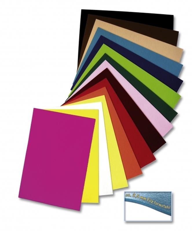 Bastelfilz 20x30cm Einzelfarben