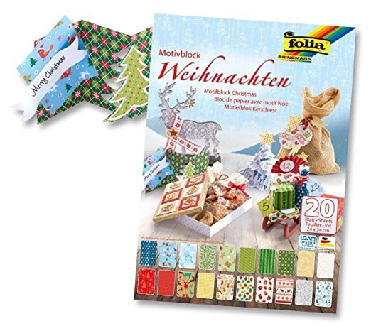 Motivkartonblock Weihnachten III 24x34cm, 20 Blatt sortiert