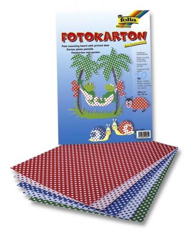 Punktekarton 50x70cm 10Bg Einzelfarben