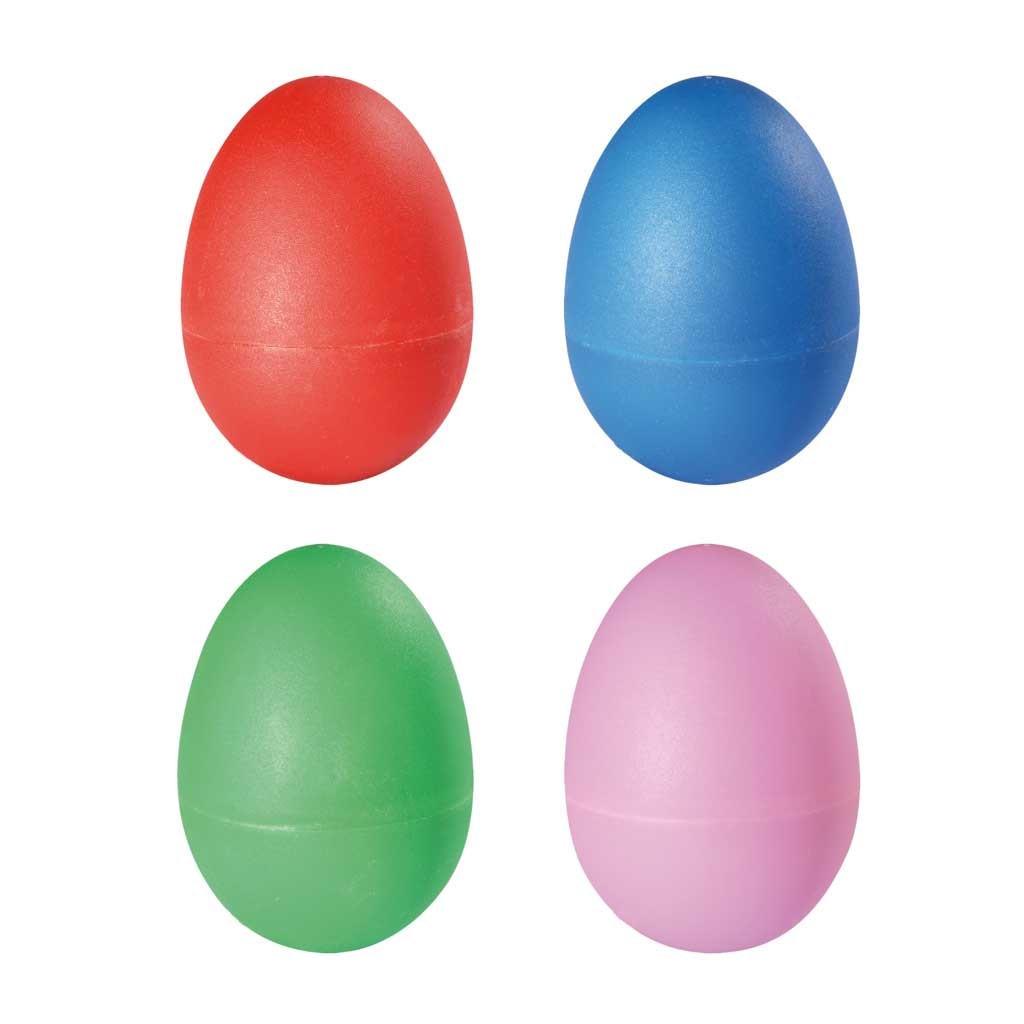 Rassel-Eier 4er Set farbig sortiert
