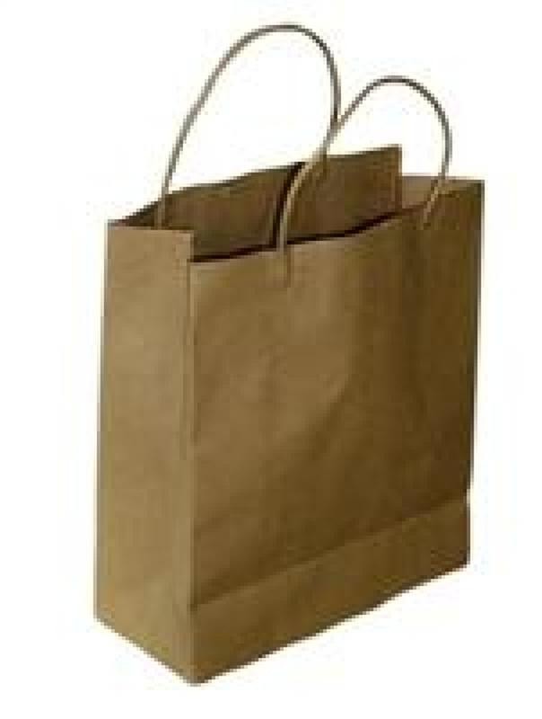 Papiertüten aus 125g/m² Kraftpapier 20 Stück, 12x5,5x15cm, natur