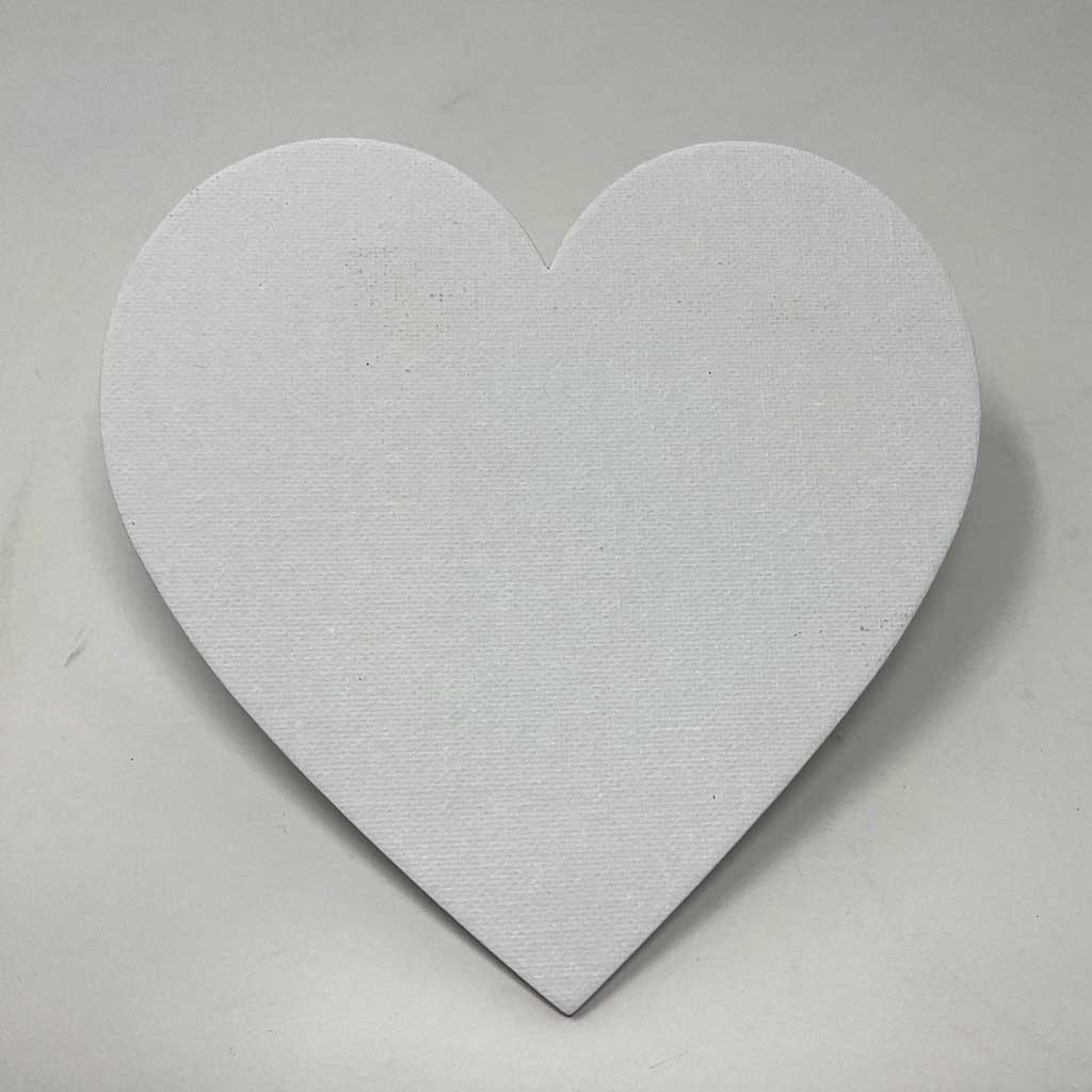 Leinwandherzen 5er Set 15 x 15 x 0,27cm
