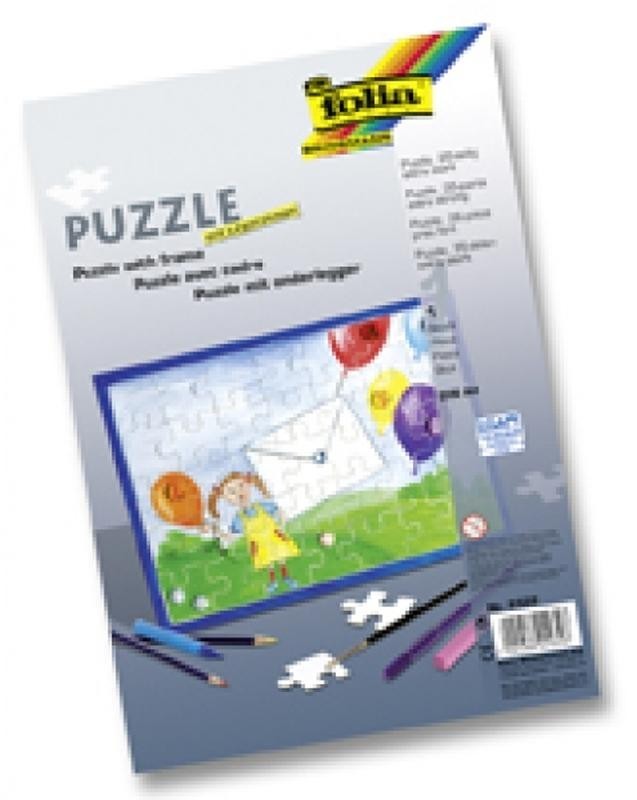 Puzzle mit Legerahmen, 35-teilig DIN A4, extra stark, blanko weiß