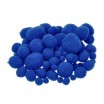 Pompons für Dekorationen 7, 10, 15, 20, 25 mm, 75 Stk., blau
